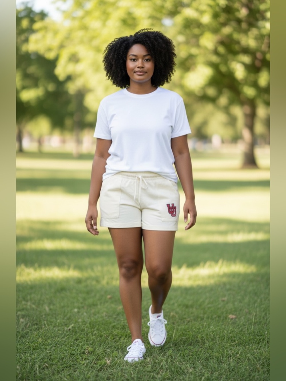 University of Utah Utes Lounge Shorts Off White Yellow Interlocking UU Medium